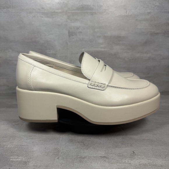Dolce Vita Shoes Womens Size 11 Platform Loafers Block Heel Slip On Leather - Picture 1 of 10